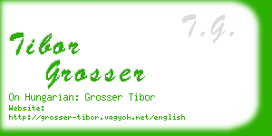 tibor grosser business card